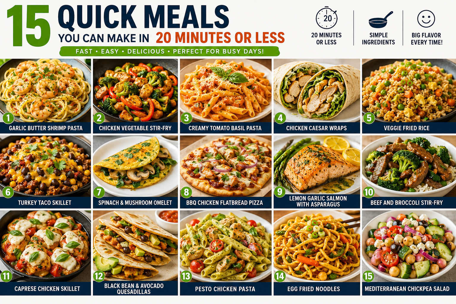 15 quick meals