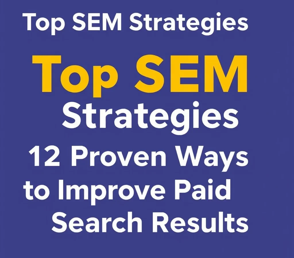 SEM campaign performance dashboard illustrating paid search strategy and optimization