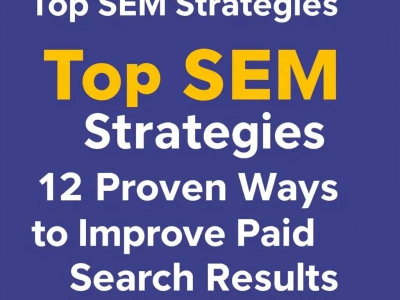 SEM campaign performance dashboard illustrating paid search strategy and optimization