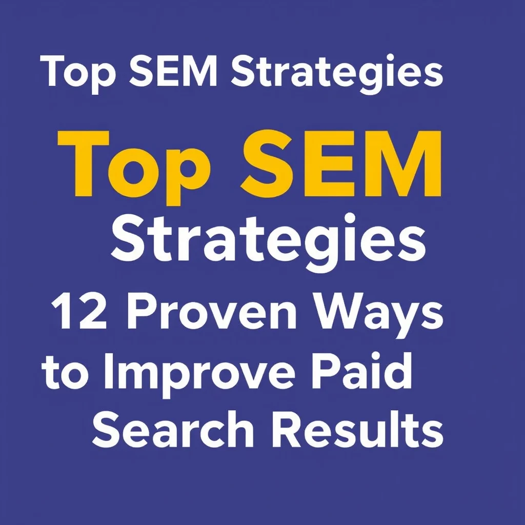 SEM campaign performance dashboard illustrating paid search strategy and optimization